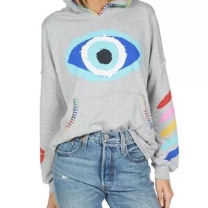 Lauren Moshi Raya Painted Evil Eye Hoodie